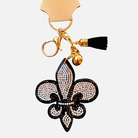 BLING FLUER DE LIS KEYCHAIN - Picture 1 of 5
